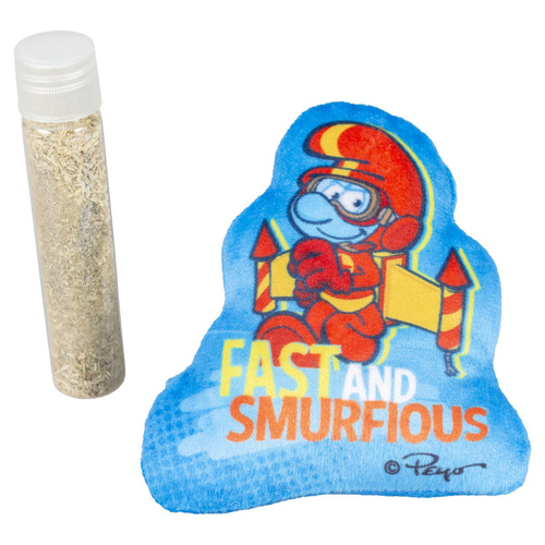 Duvo+ Katzenspielzeug "Die Schlümpfe" Jetpack Schlumpf Catnip blau