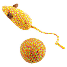 Abbildung Duvo+ Katzenspielzeug Jolly Maus & Ball orange