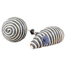 Abbildung Duvo+ Katzenspielzeug Rope Maus & Ball grau