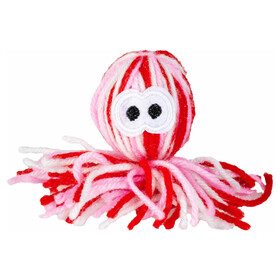 Abbildung Duvo+ Katzenspielzeug Wooly Oktopus mit Sound rot/wei