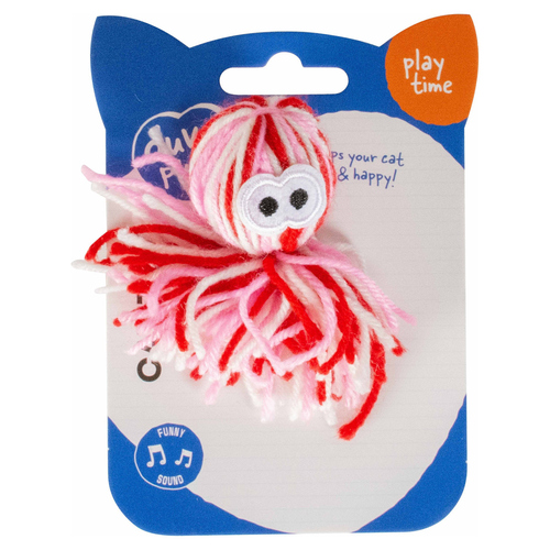 weitere Abbildung Duvo+ Katzenspielzeug Wooly Oktopus mit Sound rot/wei