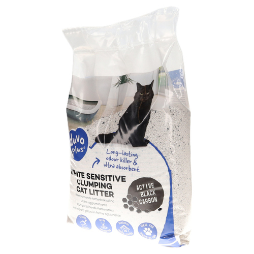 Duvo+ Katzenstreu White Sensitive Black Carbon 12 kg