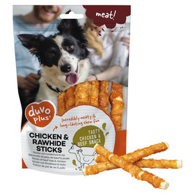 Abbildung Duvo+ Meat! Rindshaut & Huhn Sticks 100 g