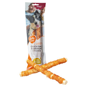 Abbildung Duvo+ Meat! Rindshaut & Huhn Sticks Large - 2 Stck