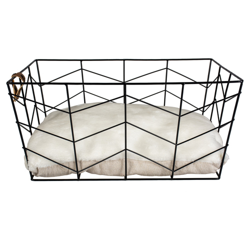 Duvo+ Metallkorb Caviar rechteckig schwarz für Hunde