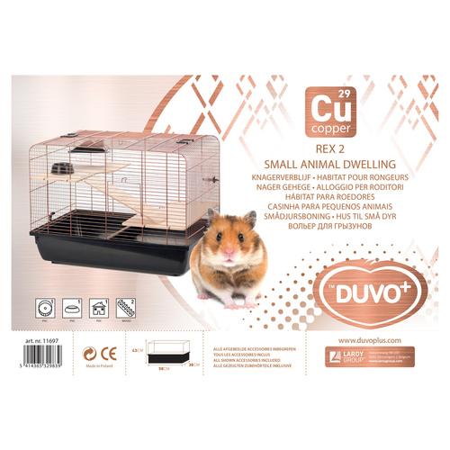 weitere Abbildung Duvo+ Nagerkfig Copper Rex schwarz/kupfer