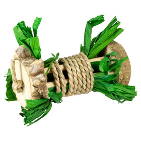 Abbildung Duvo+ Nagerolle aus Holz mit Wasserhyazinthe und Mais