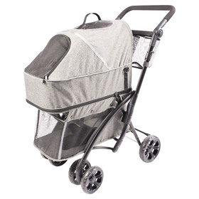 Abbildung Duvo+ Pet Buggy Deluxe grau fr Hunde