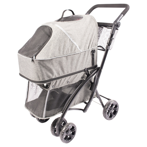 Duvo+ Katzen Buggy Deluxe grau | 4-in-1 Transport
