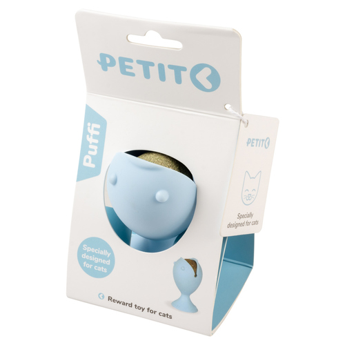 weitere Abbildung Duvo+ Petit Puffi Knabberspielzeug mit Katzenminzeball blau