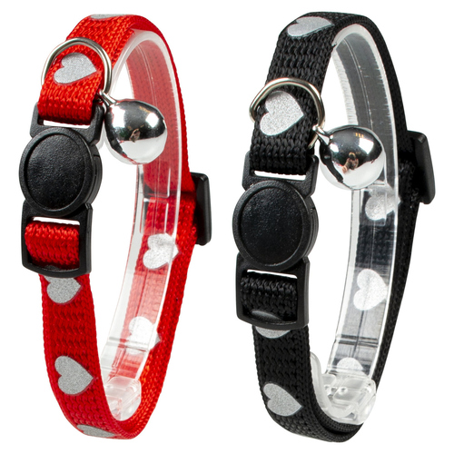 Duvo+ Reflektierendes Katzenhalsband Herzen