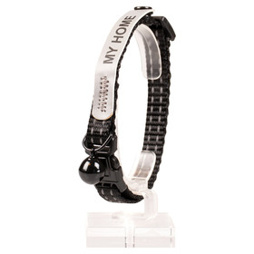 Abbildung Duvo+ Reflektierendes Katzenhalsband mit Adresse schwarz
