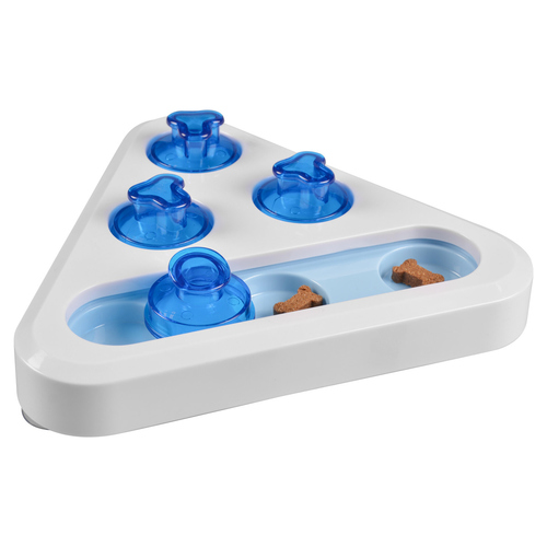 Duvo+ Seek n Snack Puzzle - Dreieck weiß/blau für Hunde