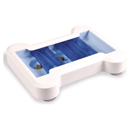 Duvo+ Seek n Snack Puzzle - Knochen weiß/blau für Hunde