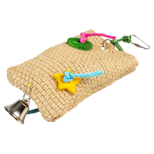 Duvo+ Sisal Snack-Beutel mit Papier, Holz & Glocke
