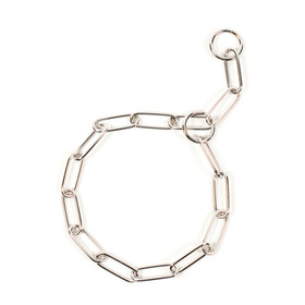 Abbildung Duvo+ Slip Hundehalsband verchromt mit groen Kettengliedern