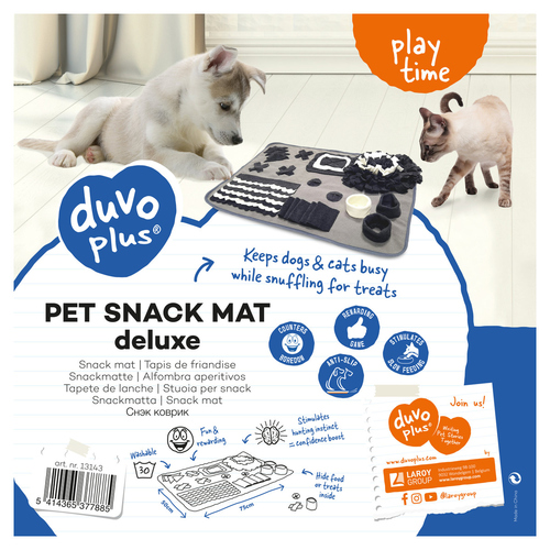 weitere Abbildung Duvo+ Snackmatte Deluxe grau/schwarz fr Katzen