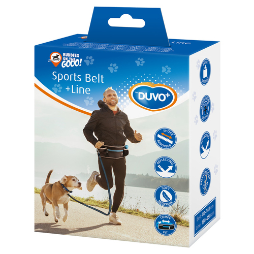 weitere Abbildung Duvo+ Sportgurt mit Leine blau/schwarz
