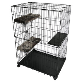 Abbildung Duvo+ Topline Katzenbox mit 2 Tren schwarz