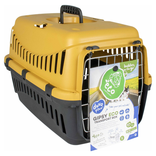 weitere Abbildung Duvo+ Transportbox Gipsy Eco mit Metalltr gelb/dunkelgrau