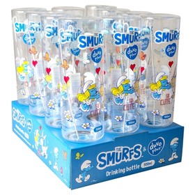 Abbildung Duvo+ Trinkflasche Schlumpfine transparent 500 ml