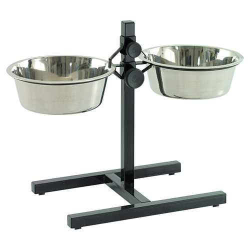 weitere Abbildung Duvo+ Twin Feeder H-Doppelnapf-Stnder + Npfe