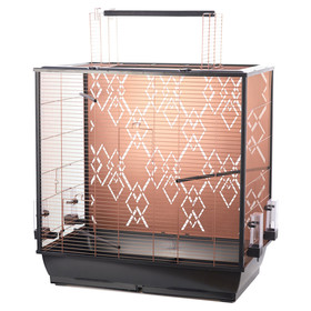 Abbildung Duvo+ Vogelkfig Copper Alex schwarz/kupfer