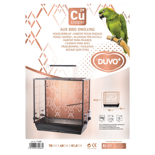 weitere Abbildung Duvo+ Vogelkfig Copper Alex schwarz/kupfer
