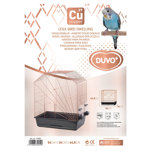 weitere Abbildung Duvo+ Vogelkfig Copper Lexa schwarz/kupfer