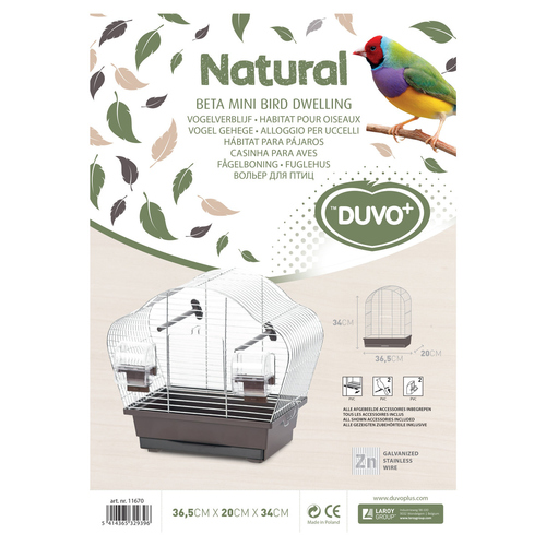 weitere Abbildung Duvo+ Vogelkfig Natural Beta Mini braun/zinc