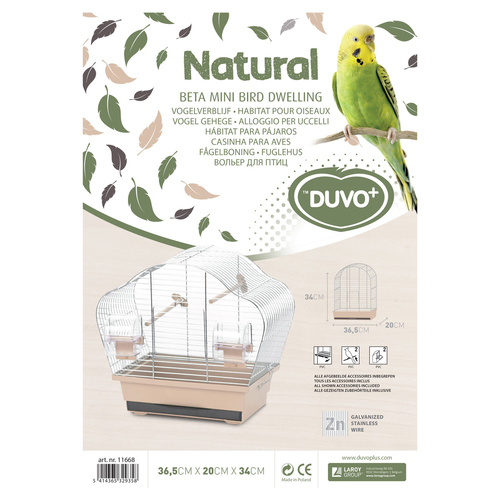 weitere Abbildung Duvo+ Vogelkfig Natural Beta Mini mokka/zinc
