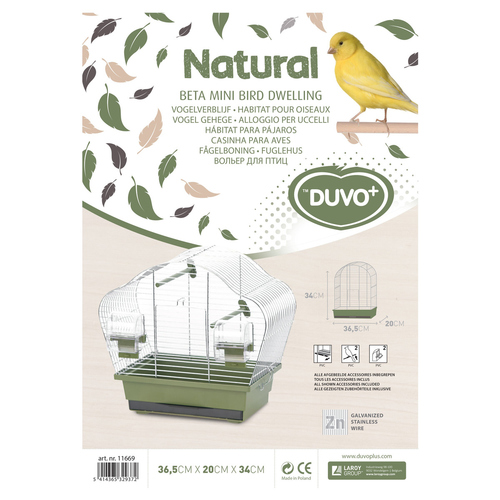 weitere Abbildung Duvo+ Vogelkfig Natural Beta Mini olivgrn/zinc