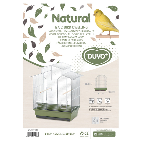 weitere Abbildung Duvo+ Vogelkfig Natural Iza olivgrn/zinc