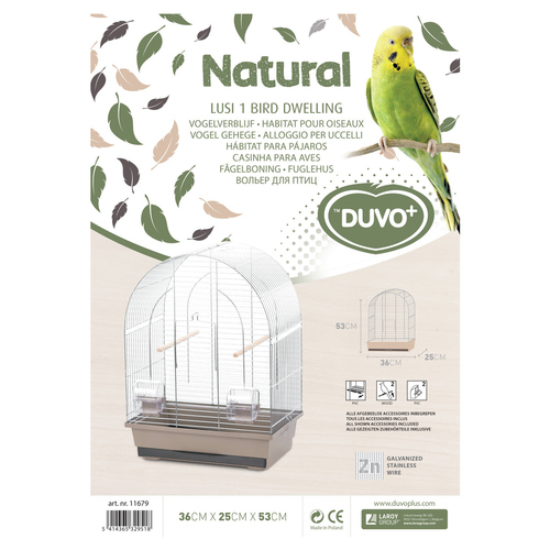 weitere Abbildung Duvo+ Vogelkfig Natural Lusi mokka/zinc