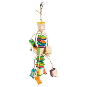 Abbildung Duvo+ Vogelspielzeug Groovy Holzcluster mit Papierseil