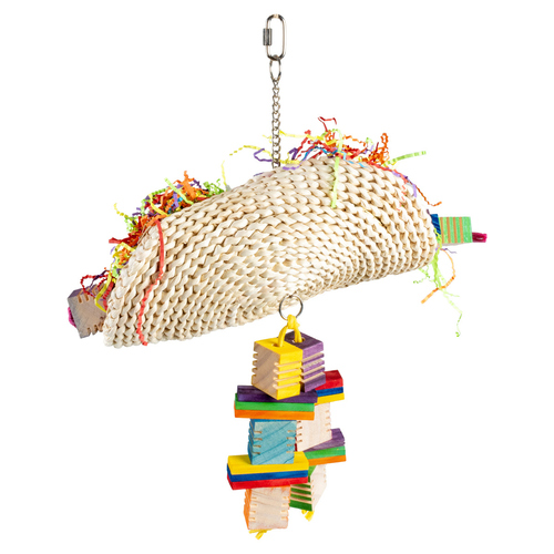 Duvo+ Vogelspielzeug Groovy Taco mit Holzblöcken Mais