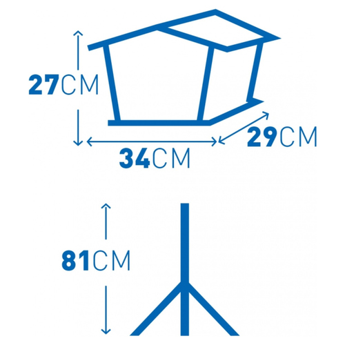 weitere Abbildung Duvo+ Winterhaus Genova Hexagon mit Stnder wei/grau
