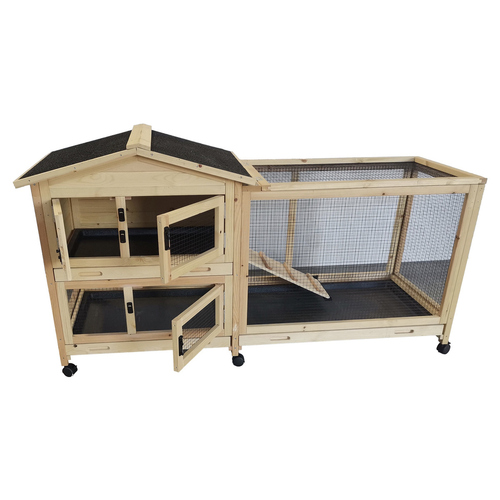 weitere Abbildung Duvo+ Woodland Kaninchenstall mit Rollen Hoppy Pinus
