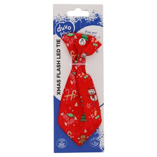 weitere Abbildung Duvo+ Xmas Flash LED Krawatte rot