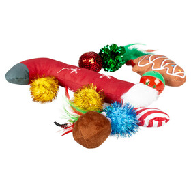 Abbildung Duvo+ Xmas Geschenktasche mit 10 Katzenspielzeugen