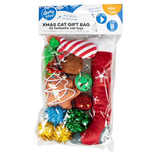 weitere Abbildung Duvo+ Xmas Geschenktasche mit 10 Katzenspielzeugen