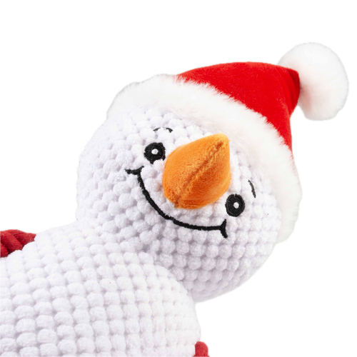 weitere Abbildung Duvo+ Xmas Hundespielzeug Kuschel-Schneemann mit Seil