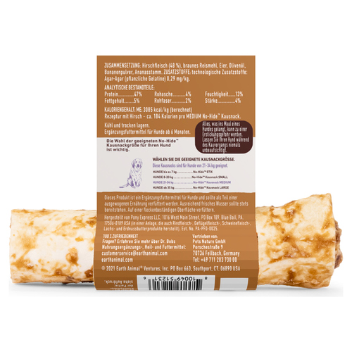 weitere Abbildung Earth Animal No-Hide Kausnack Hirsch M 60 g