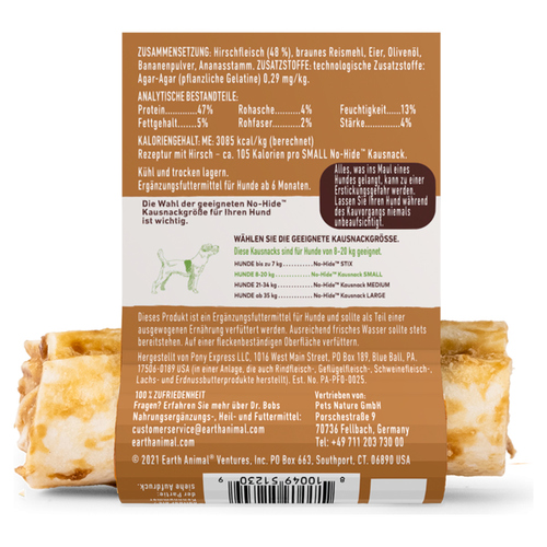 weitere Abbildung Earth Animal No-Hide Kausnack Hirsch S 34 g