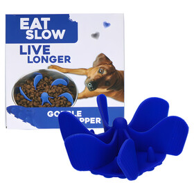 Abbildung Eat Slow Live Longer Anti-Schlingeinsatz blau