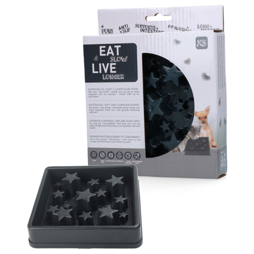 weitere Abbildung Eat Slow Live Longer Anti-Schlingnapf Star anthrazit