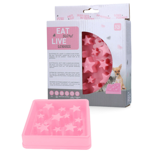 weitere Abbildung Eat Slow Live Longer Anti-Schlingnapf Star rosa