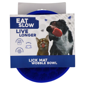 Abbildung Eat Slow Live Longer Anti-Schlingnapf Wobble blau