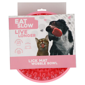 Abbildung Eat Slow Live Longer Anti-Schlingnapf Wobble rosa