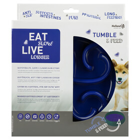 Abbildung Eat Slow Live Longer Anti-Schlingnapf blau